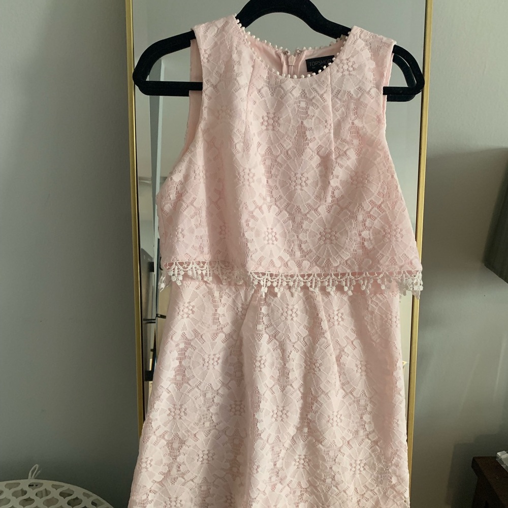 Lacey pink dress